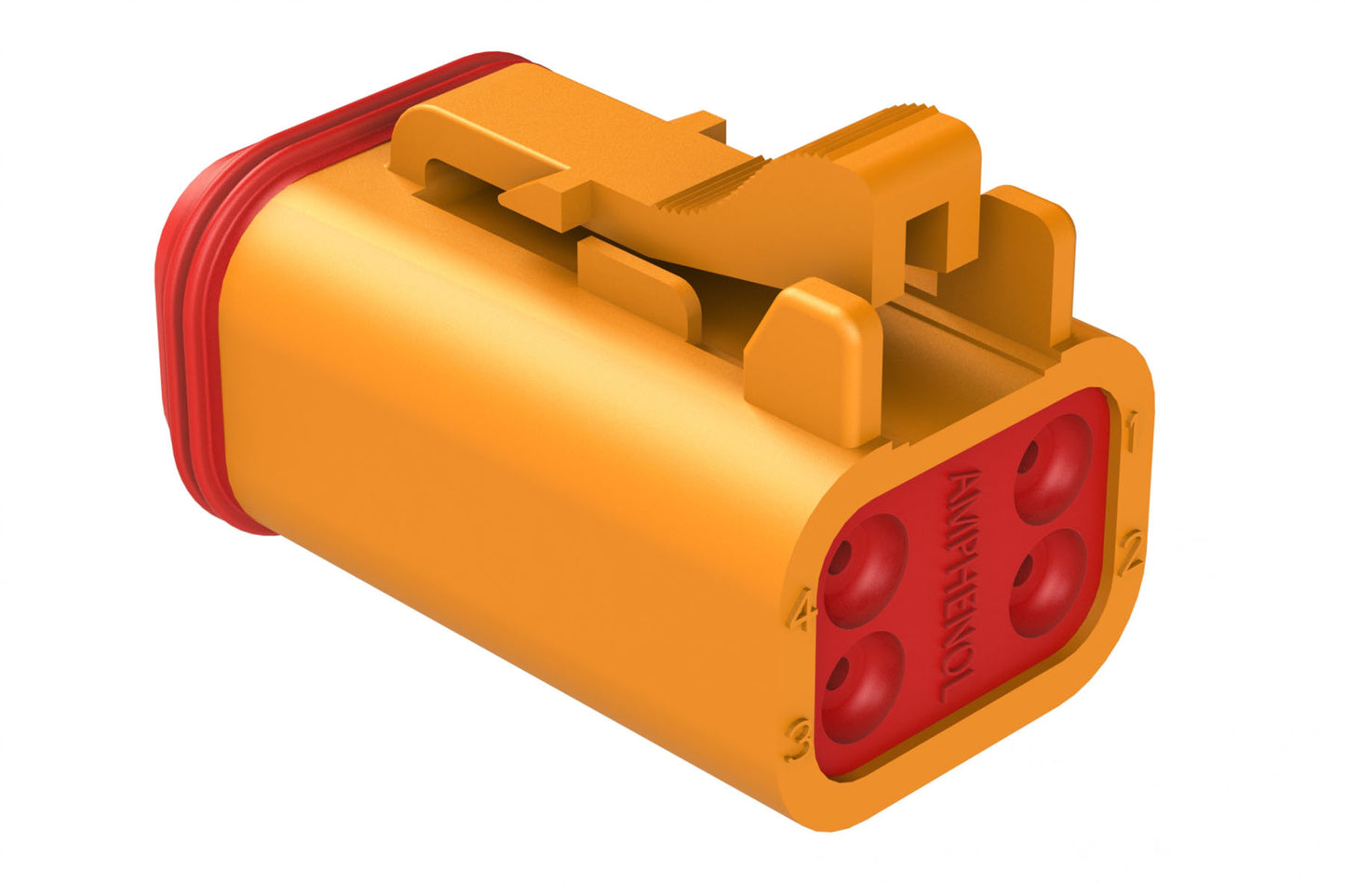 AT06-4S-ORG 4-Way Plug, Female Connector, Orange