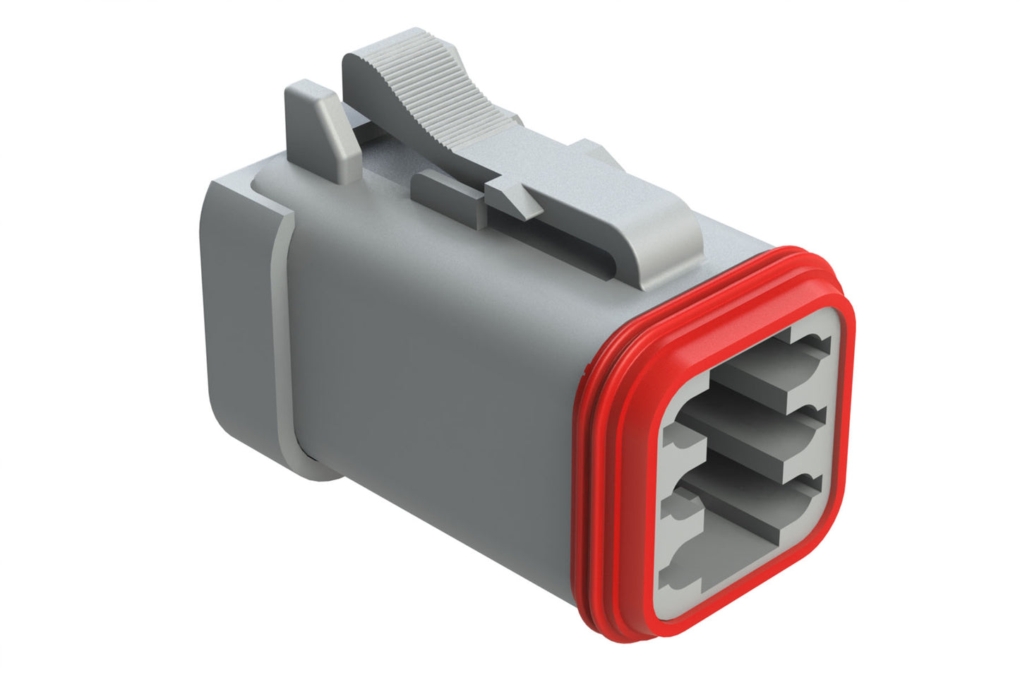 AT06-6S-EC01 6-Way Plug, Female Connector with End Cap, Grey. DT06-6S-E003