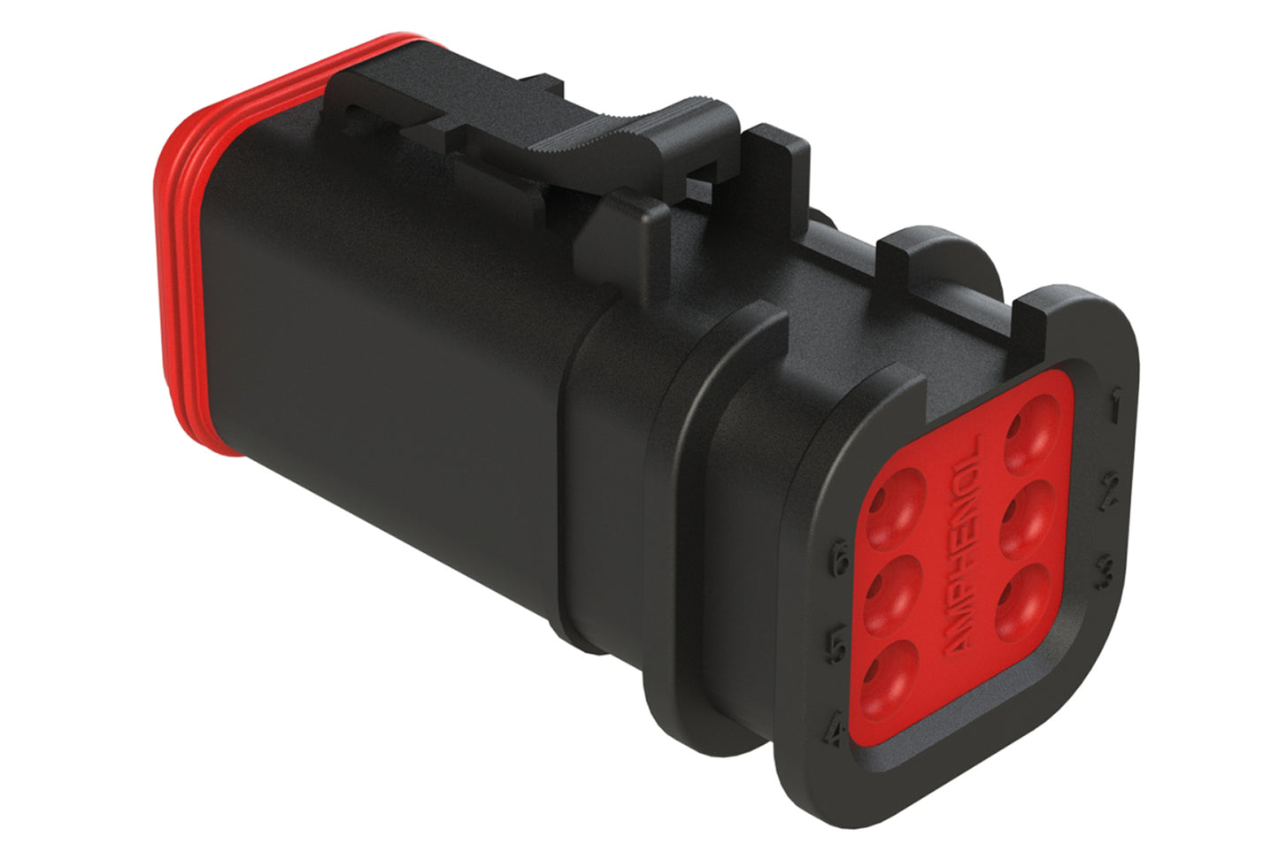 AT06-6S-OMBLK 6 Position, Plug, Socket, Structure Plus™, Black