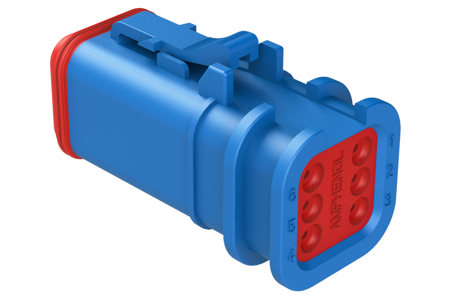 AT06-6S-OMBLU 6 Position, Plug, Socket, Structure Plus™, Blue