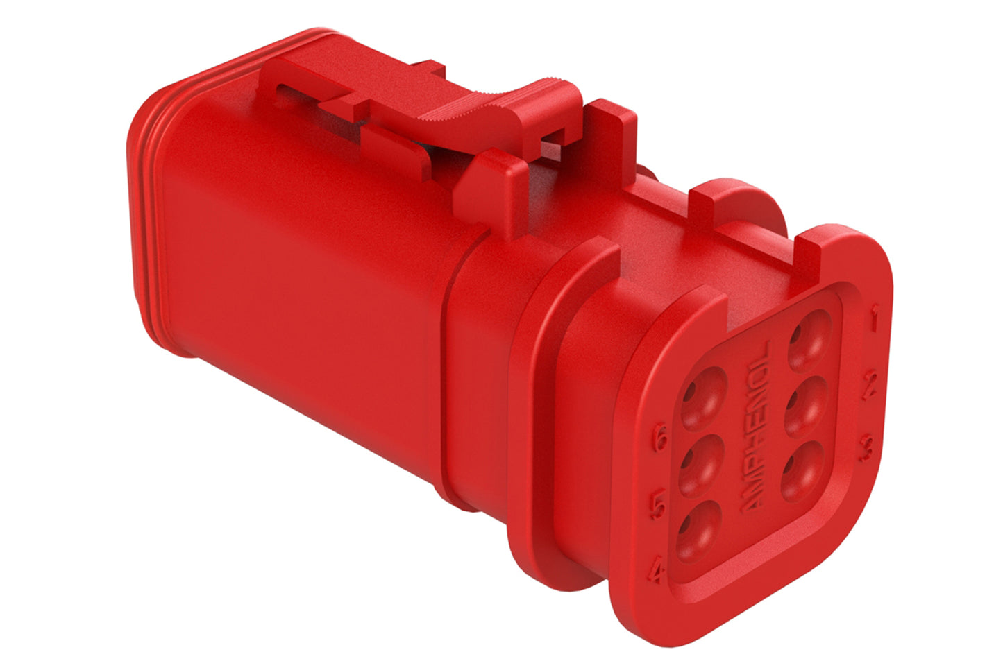 AT06-6S-OMRED 6 Position, Plug, Socket, Structure Plus™, Red