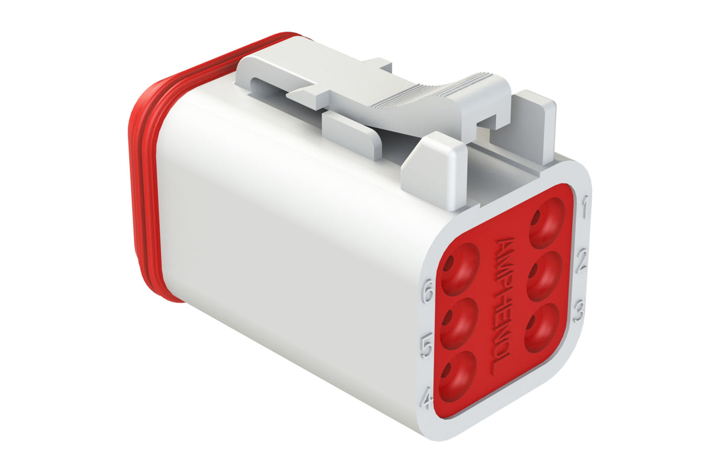 AT06-6S-WHT 6-Way Plug, Female Connector, White