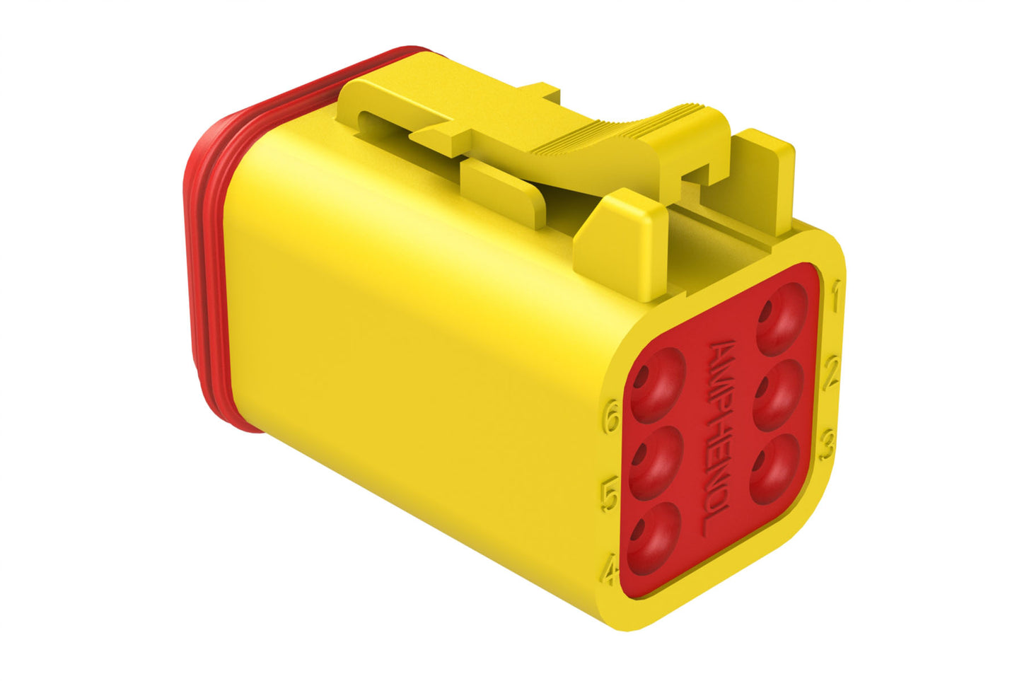 AT06-6S-YEL 6-Way Plug, Female Connector, Yellow