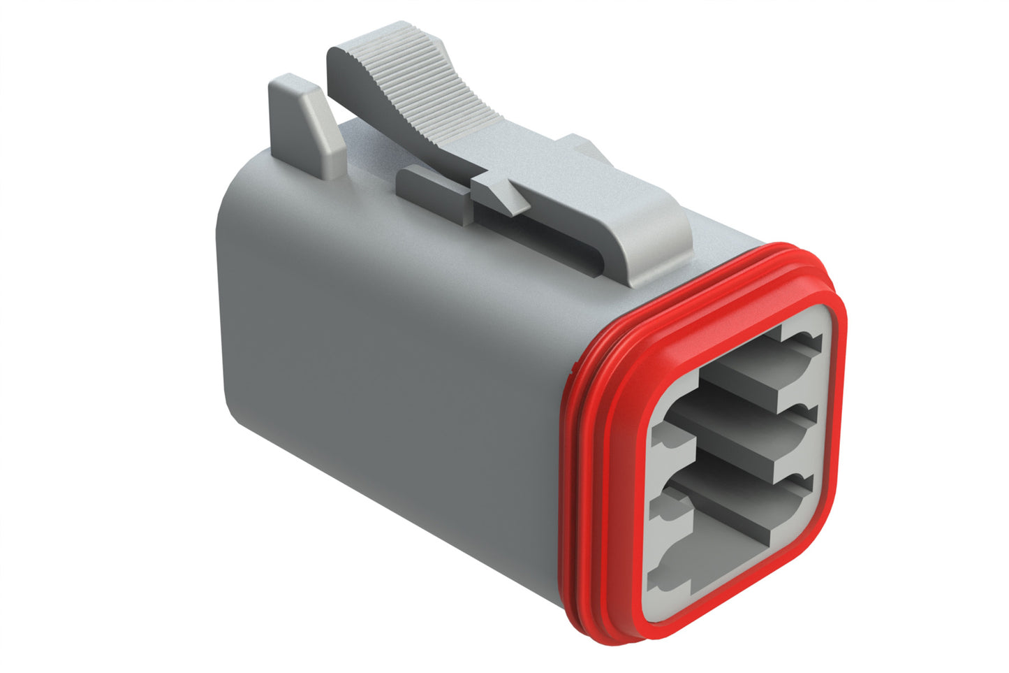 AT06-6S 6-Way Plug, Female Connector, Grey. DT06-6S