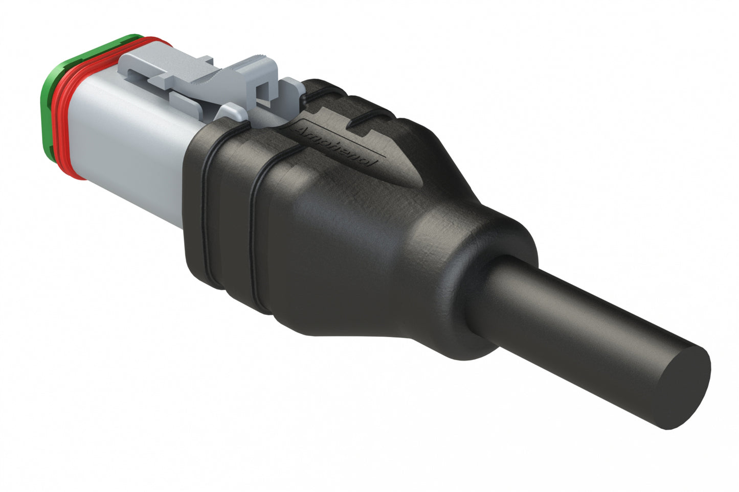 AT06GY-4S-N-TPE-M1 4 Position Plug Single-Ended Molded Cable Assembly. Black TPE, Uses Connector AT06-4S, 1 Meter Length. DT06-4S-2146-1M