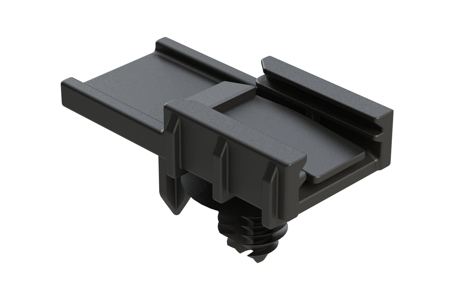 AT11-310-0205 Mounting clip for AT, ATM, ATP, ATHD Series, 2, 3, 4, 6, 12 Positions connectors plastic, black, free stud mount, connector removable >50N. 1011-310-0205