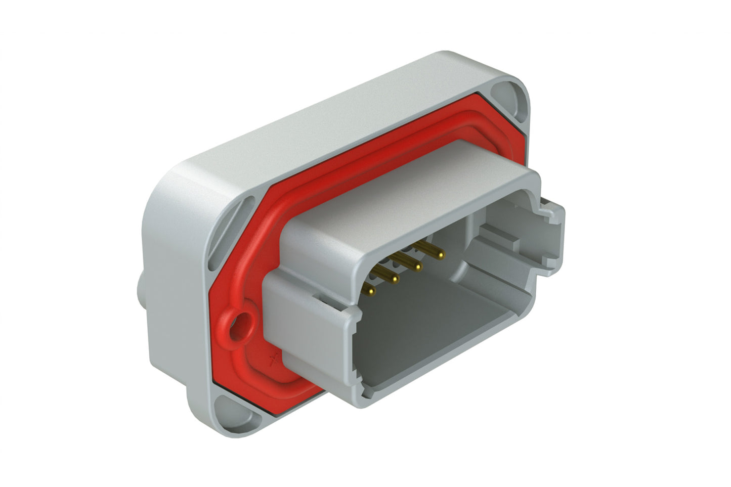 AT15-12PA-BM01 12 Position Flange Mount PCB Receptacle, Grey, Gold Plated Contacts Included. Keyed A. DT15-12PA-G003