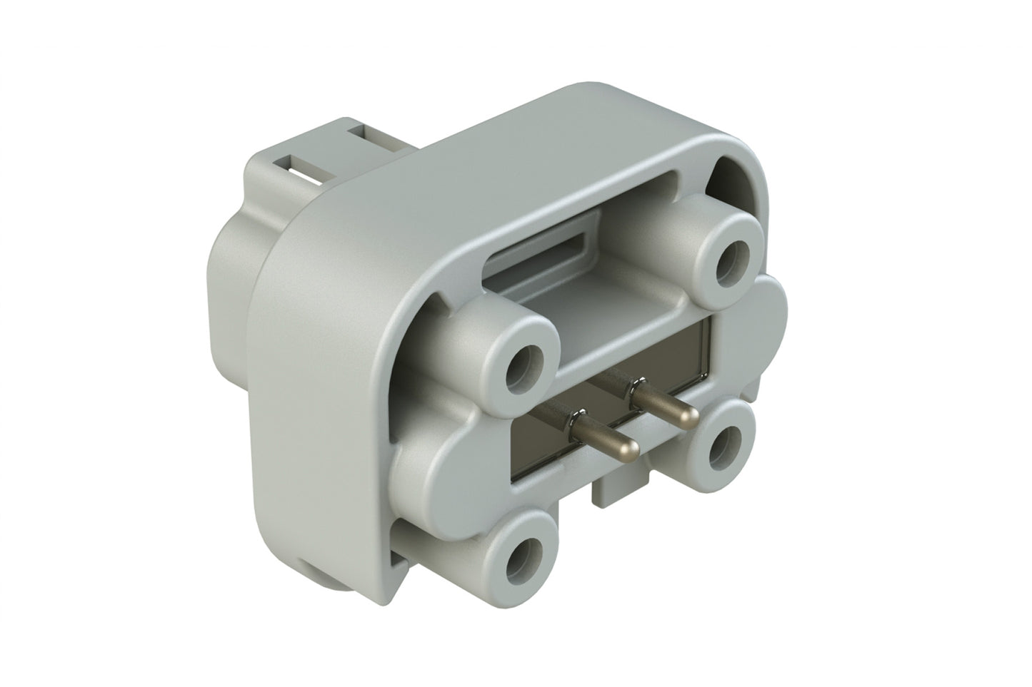 AT15-2P-BM04 2 Position Flange Mount PCB Receptacle, Potted, Tin Plated Contacts Included. DT15-2P-P010