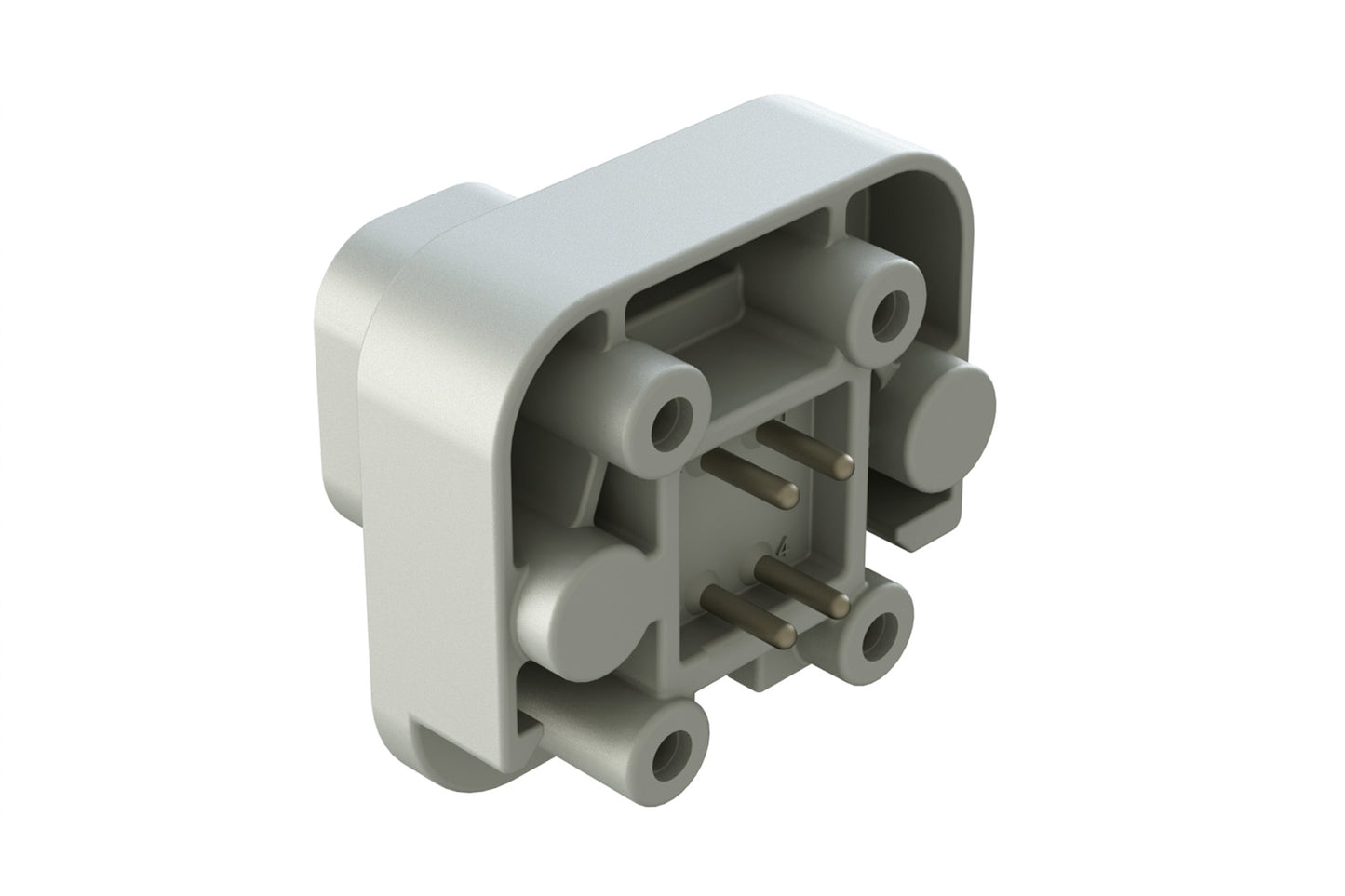 AT15-4P-BM03 4 Position Flange Mount PCB Receptacle, Grey, Tin Plated Contacts Included. DT15-4P