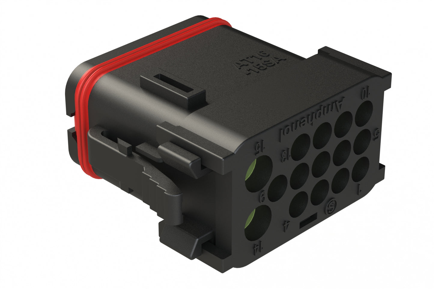 AT16-15SA-K003 15 Position, Plug, Socket, Keyed A, End Cap, Reduced Diameter Seal, Black. DT16-15SA-K003