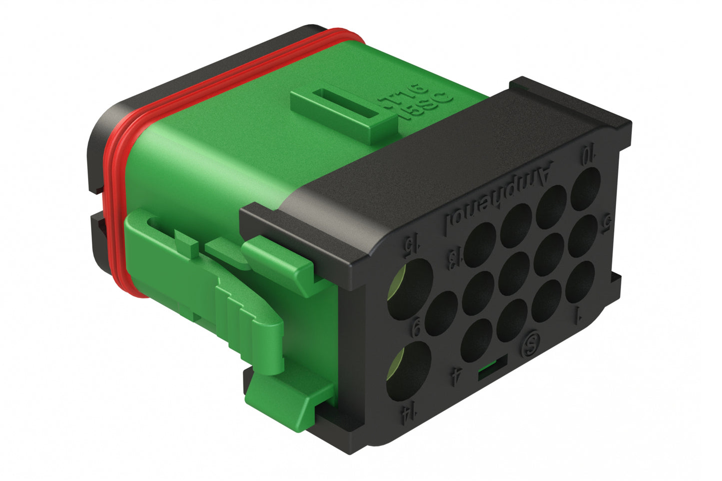 AT16-15SC-EK02 15 Position Plug, Socket,Keyed C, End Cap, Reduced Diameter Seal, Green