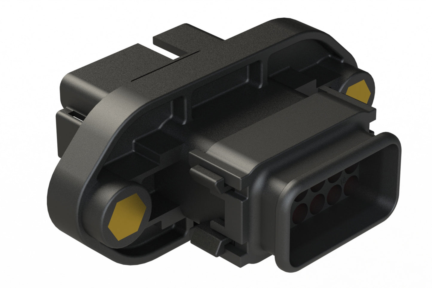 AT16-18PB-PM15 18 Position Panel Mount Receptacle with Strain Relief End Cap, Pin, Keyed B, Black