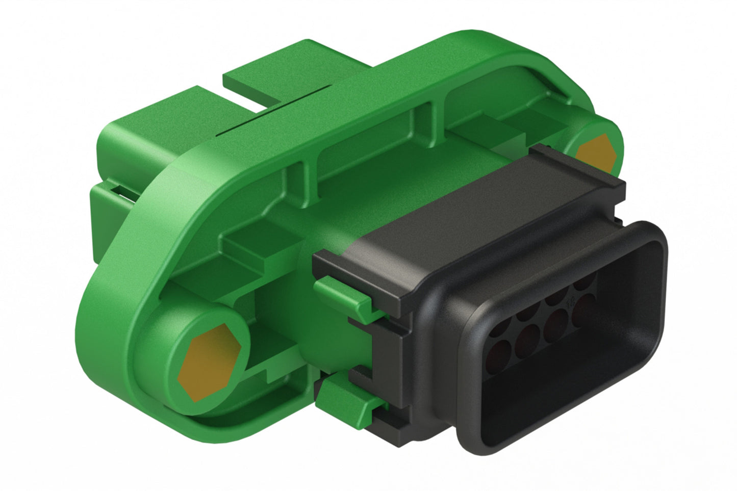 AT16-18PC-PM15 18 Position Panel Mount Receptacle with Strain Relief End Cap, Pin, Keyed C, Green