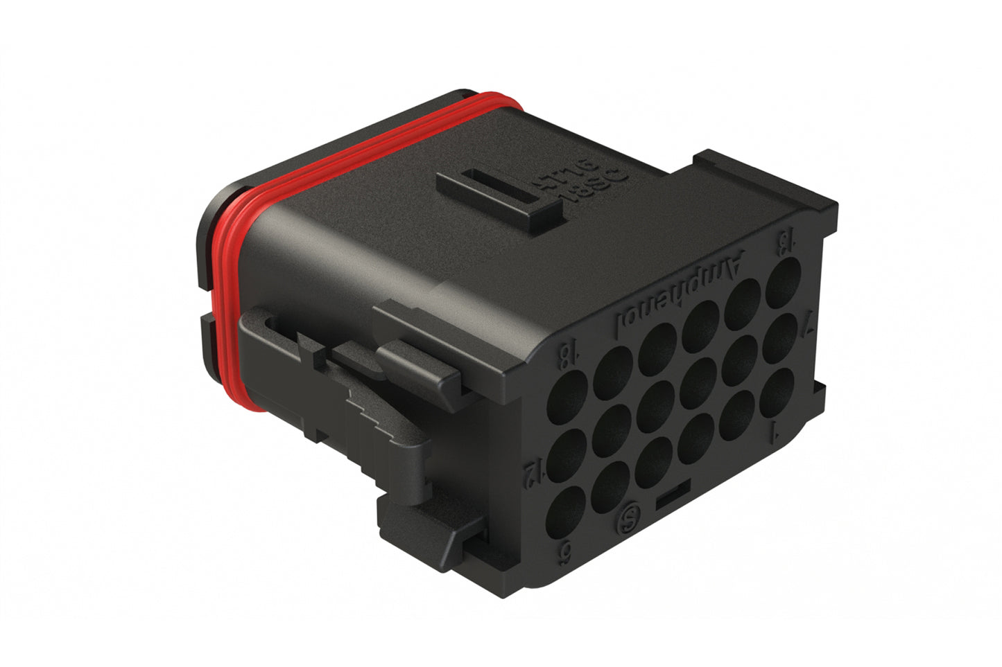 AT16-18SC-K005 18 Position Plug with End Cap, Keyed C, Black. DT16-18SC-K004