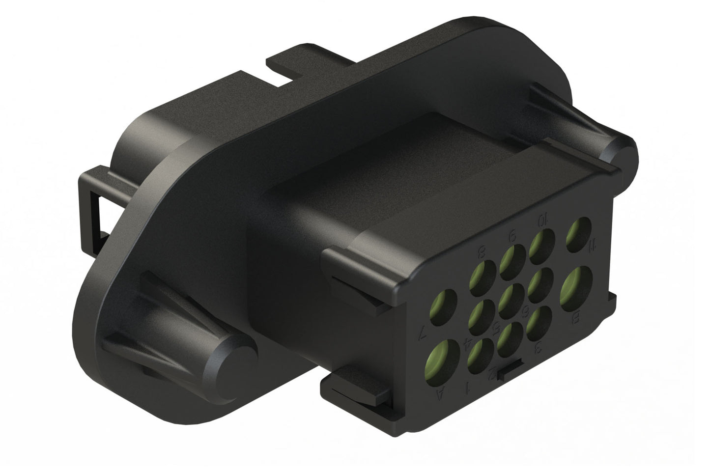 AT1612-13PB-RD 13-Way Panel Mount Receptacle, Key Position B Reduced Seal, No Gasket. (Wedgelock not required)