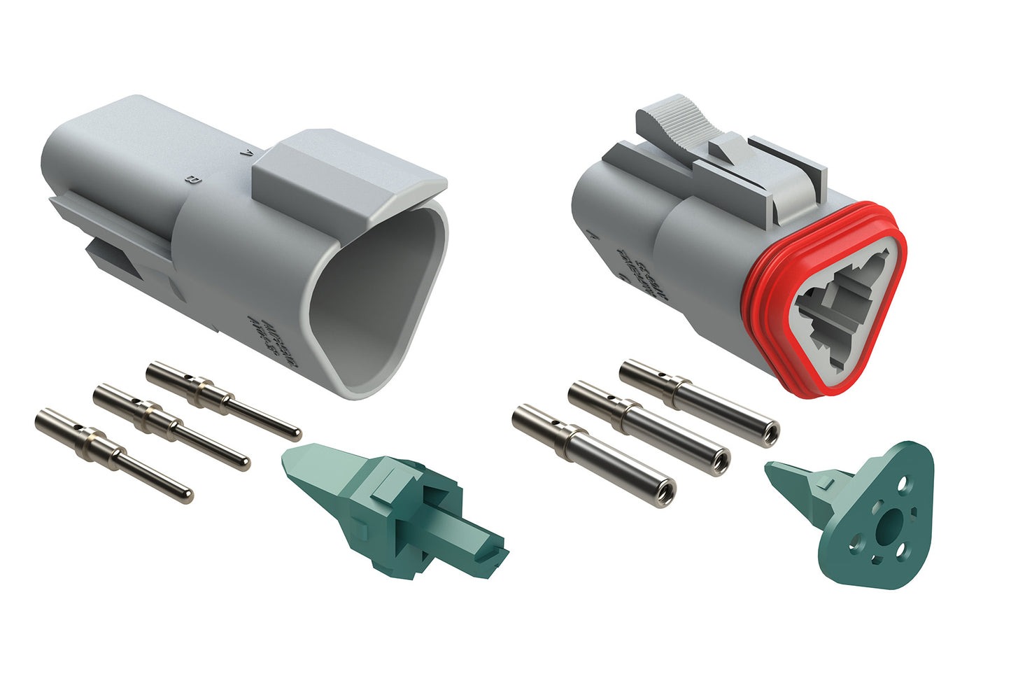 AT3PS-CKIT 3-Way Pin and Socket Plug, Receptacle, Wedge and Contacts Kit