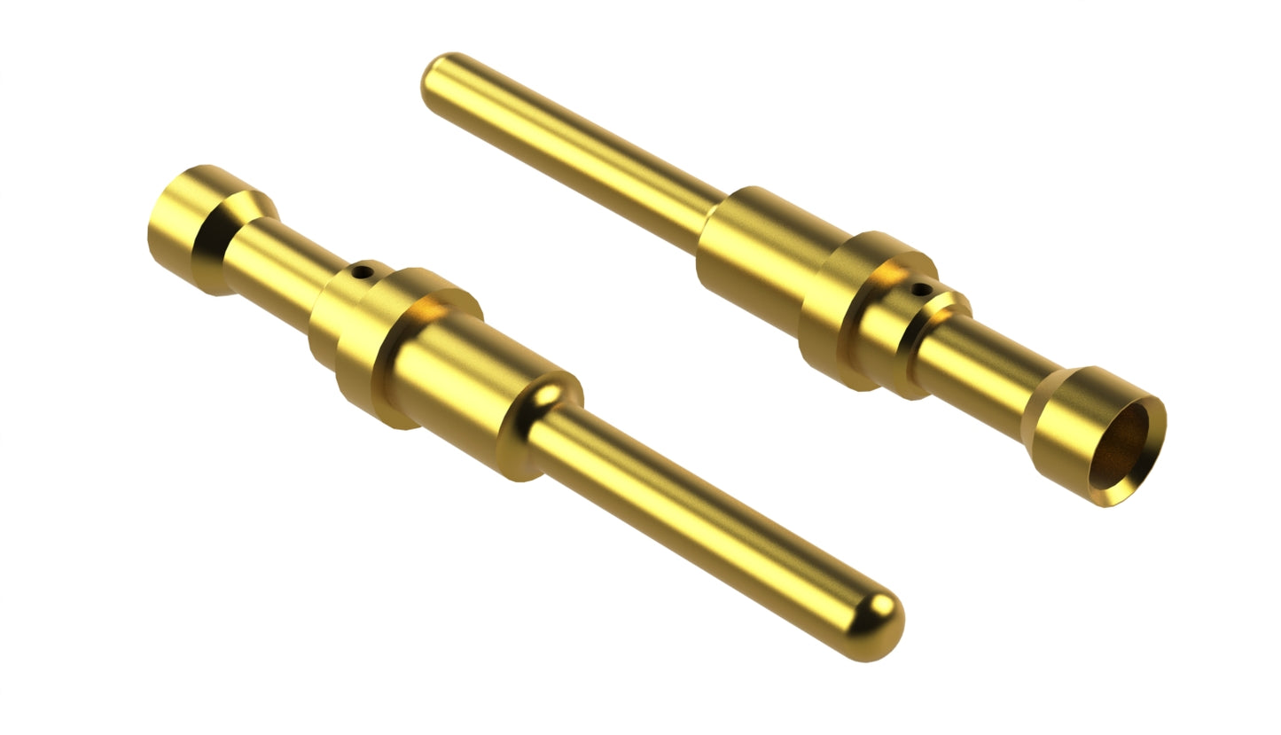 AT60-202-1631-22 Size 16 male solid machined contact, 22-24AWG, gold Plated