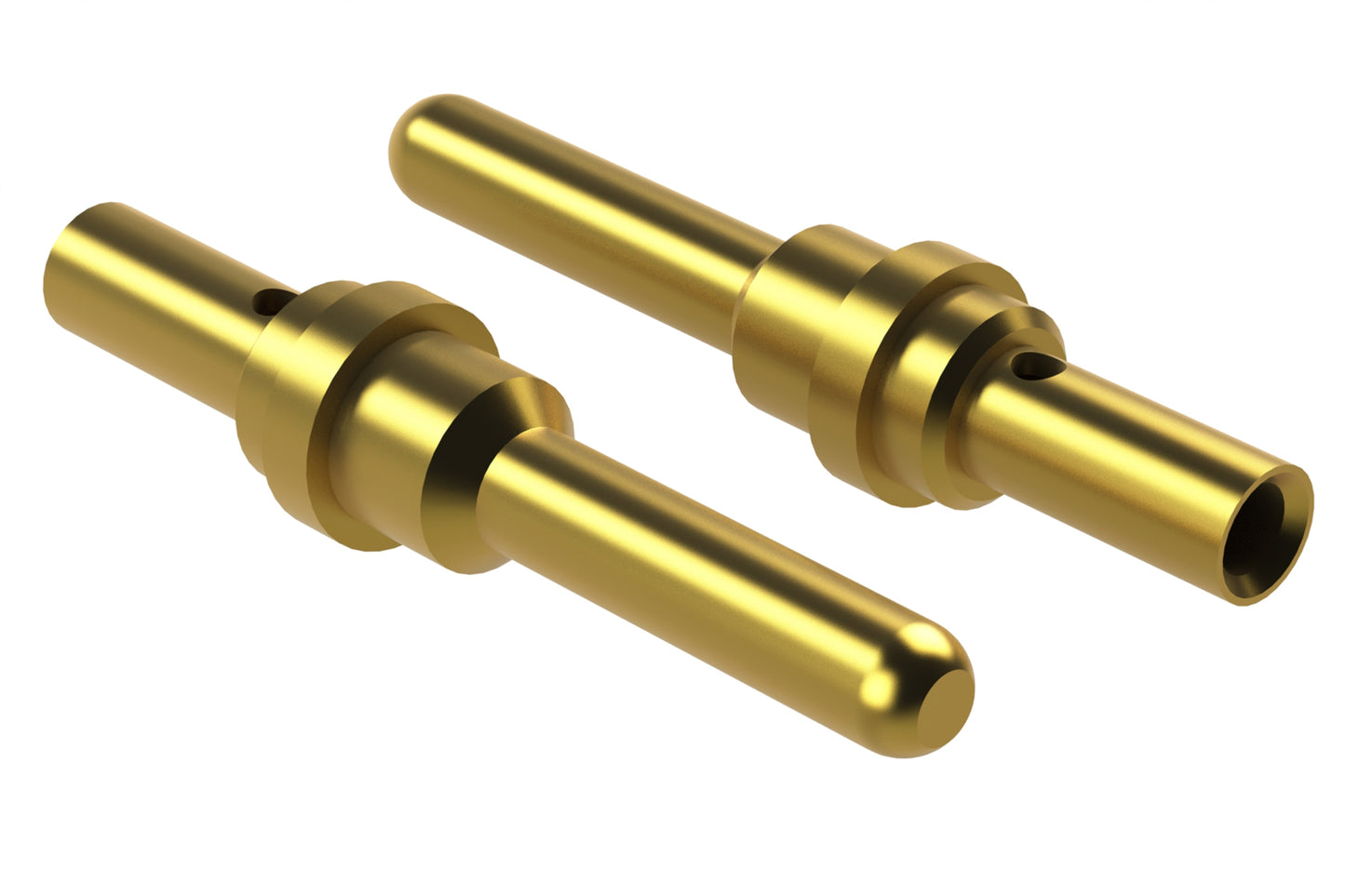 AT60-220-1231-1618 Size 12 Machined Contact, Pin, 16-18AWG, Gold Plated, Diagnostic Grade