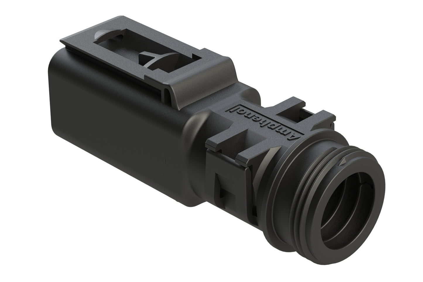 ATBS-229-0205 2 Position Backshell, fits AT04-2P* Receptacles, Enhanced Dovetail for Mounting Clips, Black. 1011-229-0205