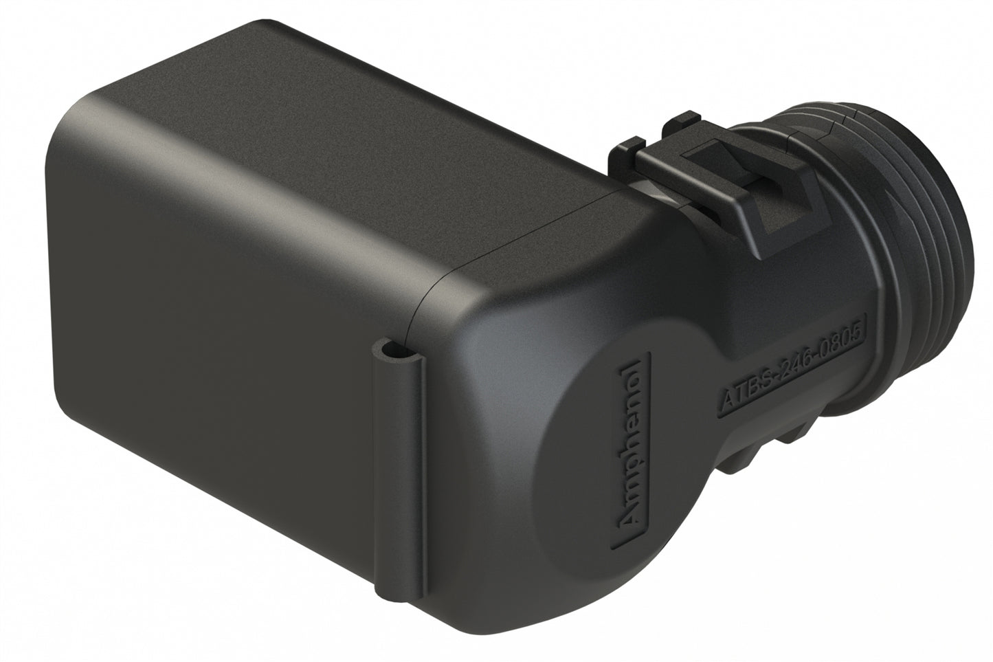 ATBS-228-0205 Backshell for 2 Position Plugs, 90°. Cable Exit Designed for Corrugated Tube NW 7.5, 8.5, 10