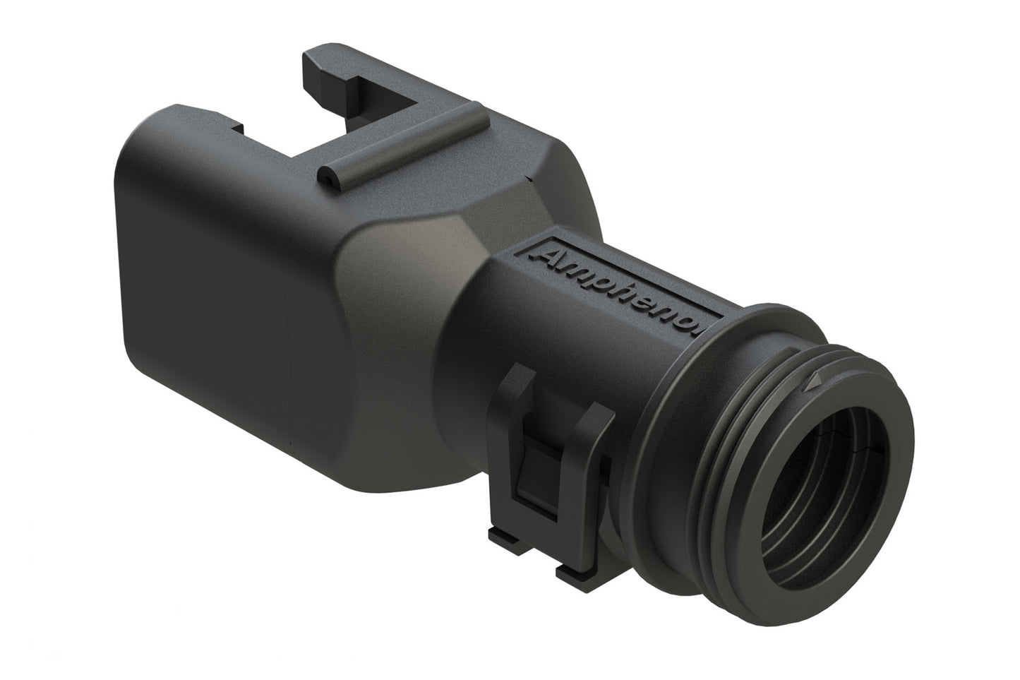 ATBS-263-0405 4 Position Backshell, fits AT06-4S* Plugs, Internal Strain Relief, Black. 1011-263-0405