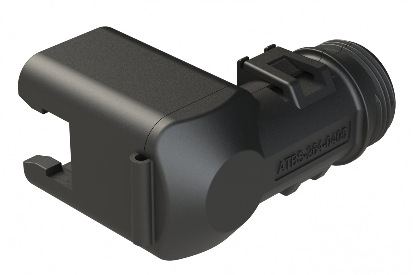 ATBS-240-0605 Backshell for 6 Position Plugs, 90°. Cable Exit Designed for Corrugated Tube NW 8.5, 10, 13