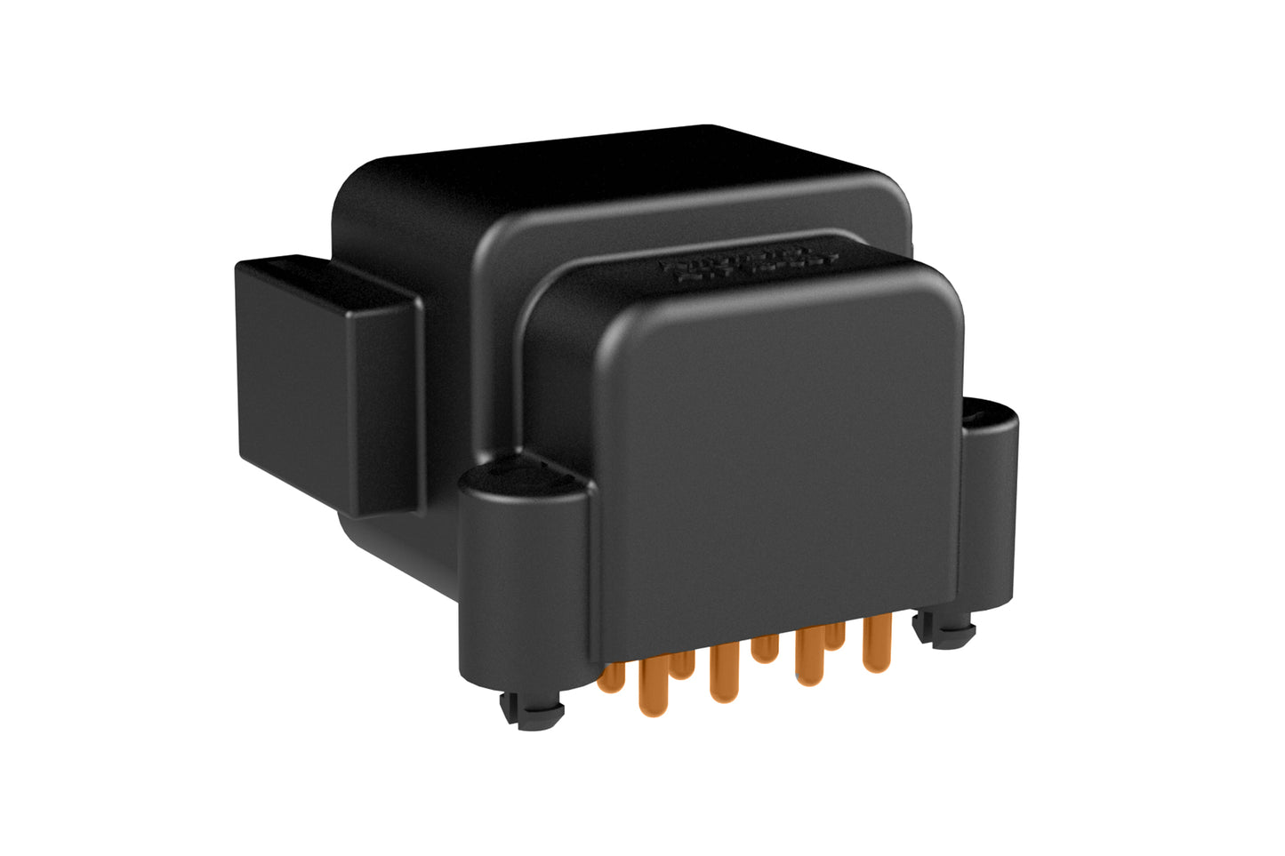 ATF13-08PB-BM01 Board Mount Header, Right Angle, AT, 8 Pin, B-key, Snap Fit, Gold Plate