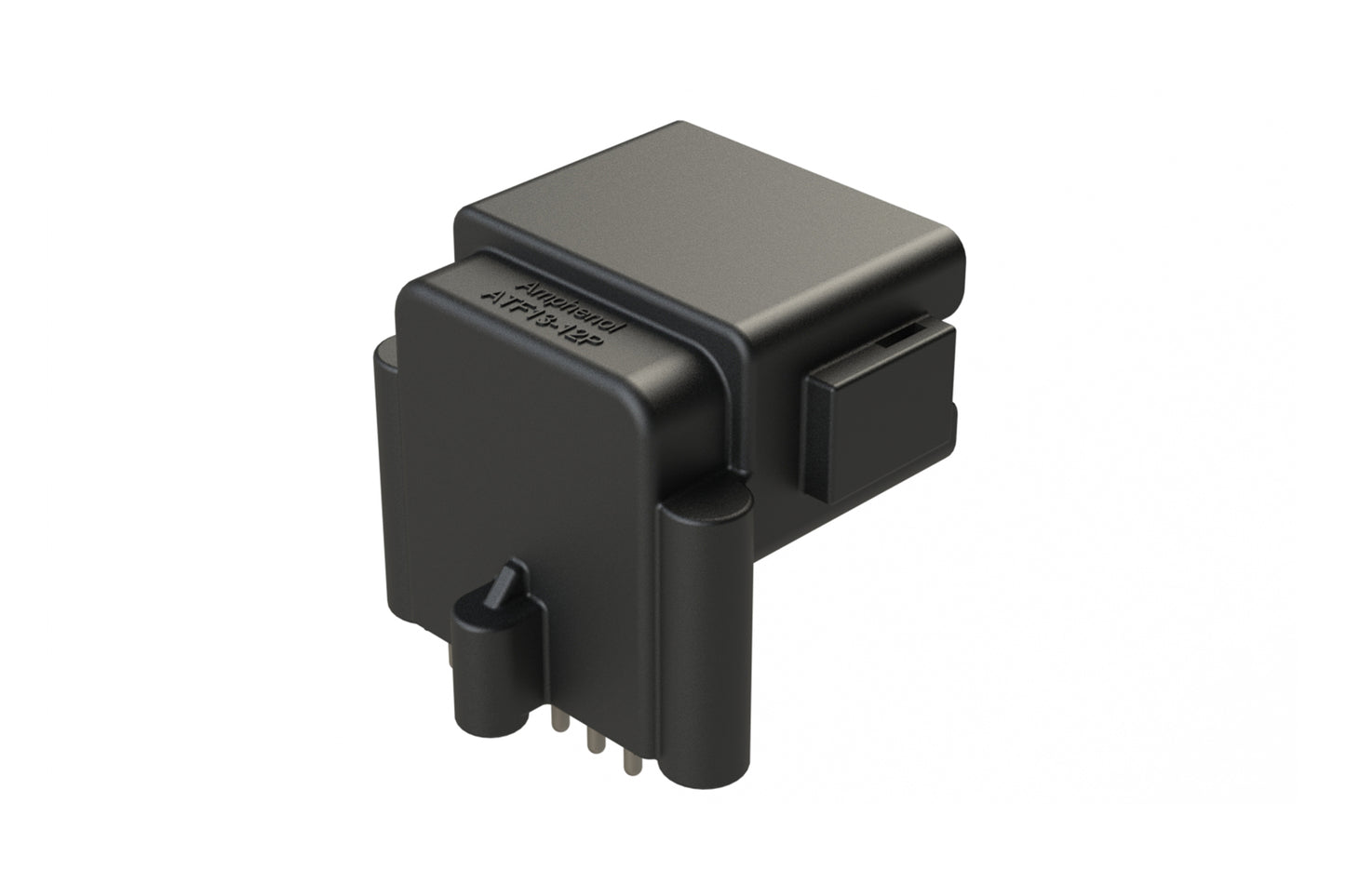 ATF13-12PB-BM33 Board Mount Header, Right Angle, AT, 12 Pin, B-key, 3X Self-Threading, Extended Height, Tin Plated Contacts