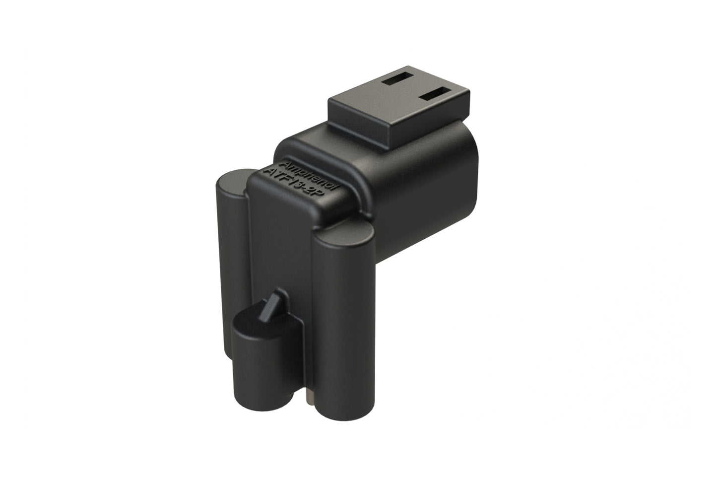 ATF13-2P-BM33 Board Mount Header, Right Angle, AT, 2 Pin, 3X Self-Threading, Extended Height, Tin Plated Contacts