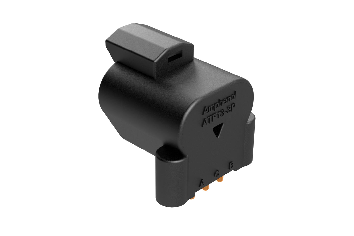 ATF13-3P-BM11J1939 Board Mount Header, Right Angle, AT, 3 Pin, Self-Threading, Gold Plated Contacts, J1939