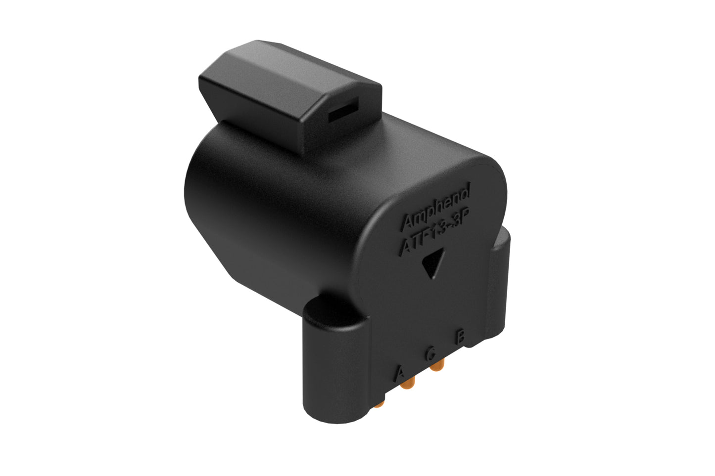 ATF13-3P-BM11 Board Mount Header, Right Angle, AT, 3 Pin, Self-Threading, Gold Plated Contacts