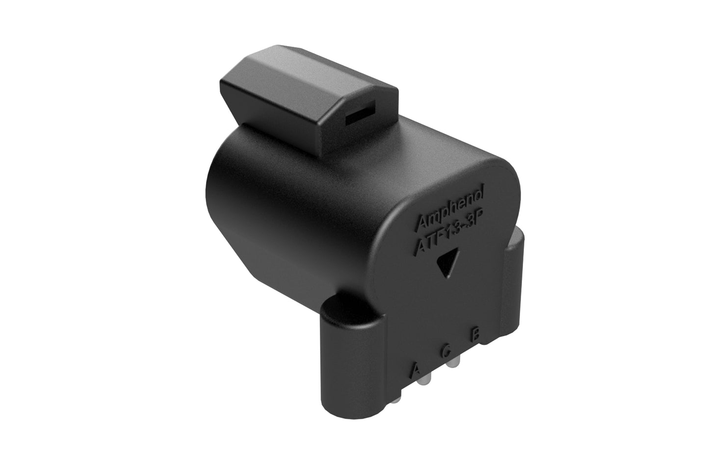 ATF13-3P-BM13J1939 Board Mount Header, Right Angle, AT, 3 Pin, Snap Fit, Tin plate, J1939. DTF13-3P-1939