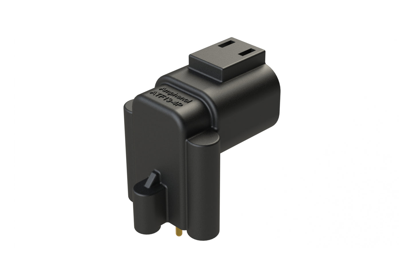 ATF13-4P-BM31 Board Mount Header, Right Angle, AT, 4 Pin, 3X Self-Threading, Extended Height, Gold Plated Contacts