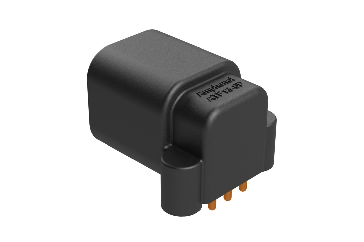 ATF13-6P-BM13 Board Mount Header, Right Angle, AT, 6 Pin, Self-Threading, Tin Plated Contacts. DTF13-6P