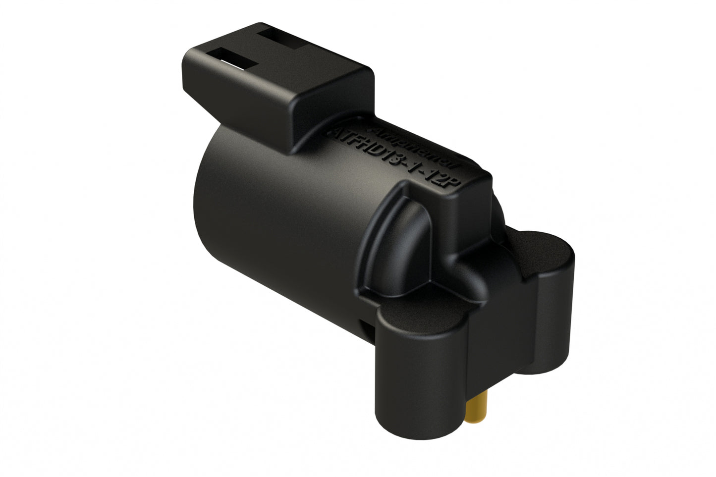 ATFHD13-1-12P-BM11 1 Position, Right Angle Board Mount Receptacle, Pin, Self-Threading, Gold Plated Size 12 Contact