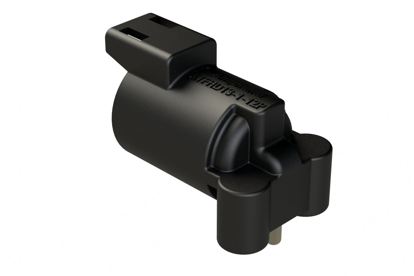 ATFHD13-1-12P-BM13 1 Position, Right Angle Board Mount Receptacle, Pin, Self-Threading, Tin Plated Size 12 Contact