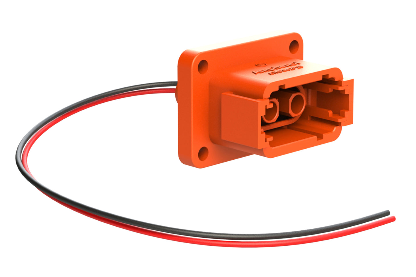 ATHP042P25ELD 2 Position Receptacle with High Voltage Interlock Loop and EMC Shielding, D Position, Orange. Contacts ordered separately.