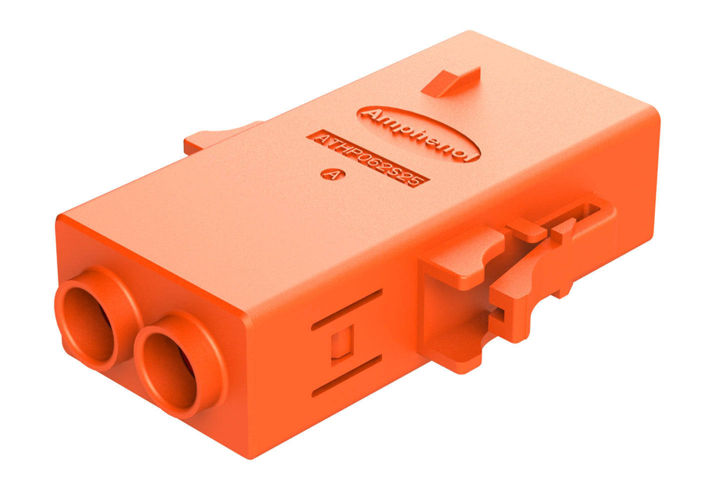 ATHP062S25EL-S1 2 Position EMC Plug with High Voltage Interlock Loop, A Key, 6.5-7.5mm Cable Range, Orange. Contacts ordered separately.