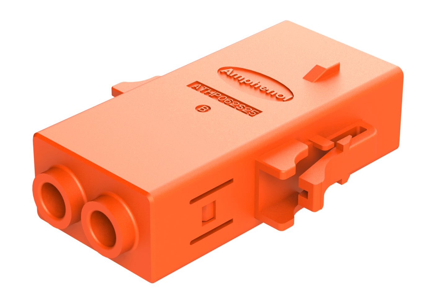 ATHP062S25ELB-S2 2 Position EMC Plug with High Voltage Interlock Loop, B Key, 4.8-5.8mm Cable Range, Orange. Contacts ordered separately.