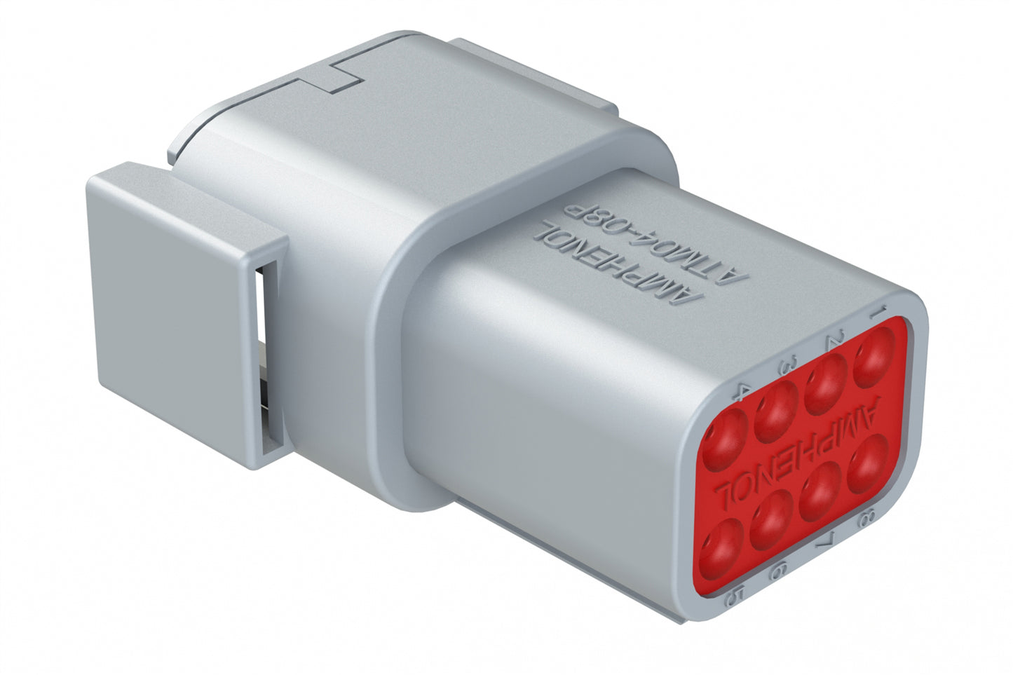 ATM04-08PC 8-Way Receptacle, Male Connector with C position Key. DTM04-08PC