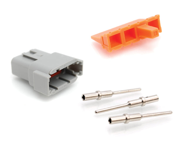 ATM04-12PA-PM01 12 Pin Panel Mount Receptacle, Male, Keyed A, Grey. DTM04-12PA-L012