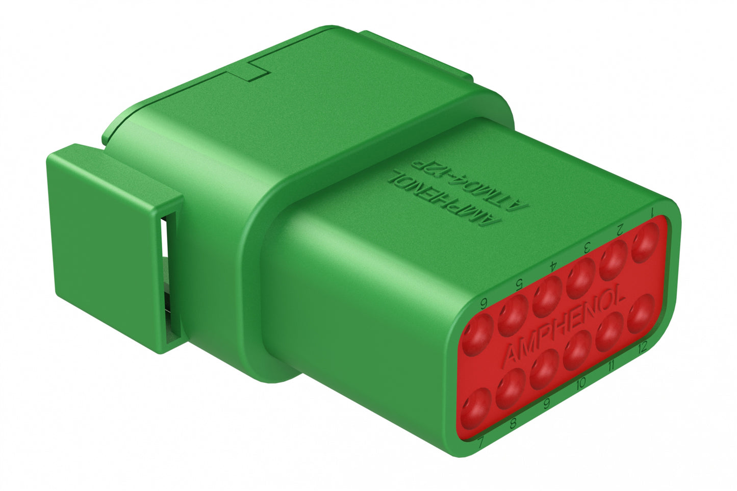 ATM04-12PC 12-Way Receptacle, Male Connector with C Position Key. DTM04-12PC