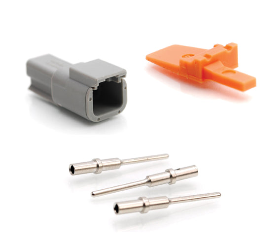 ATM04-2P-KIT01 2 Pin Receptacle, Wedge and Contacts Kit