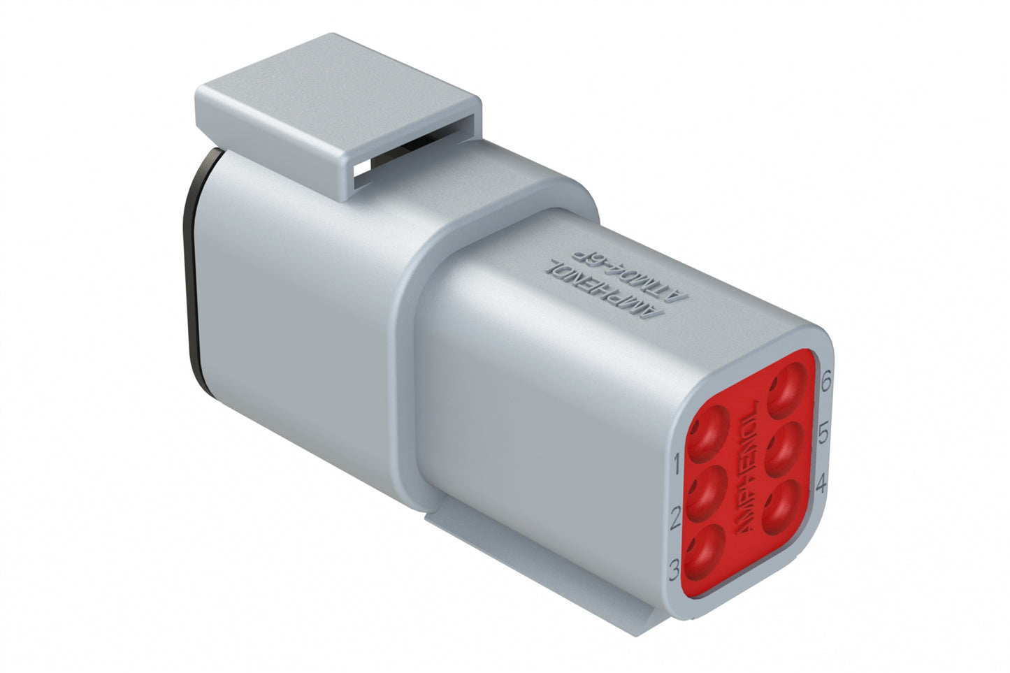 ATM04-6P 6-Way Receptacle, Male. DTM04-6P