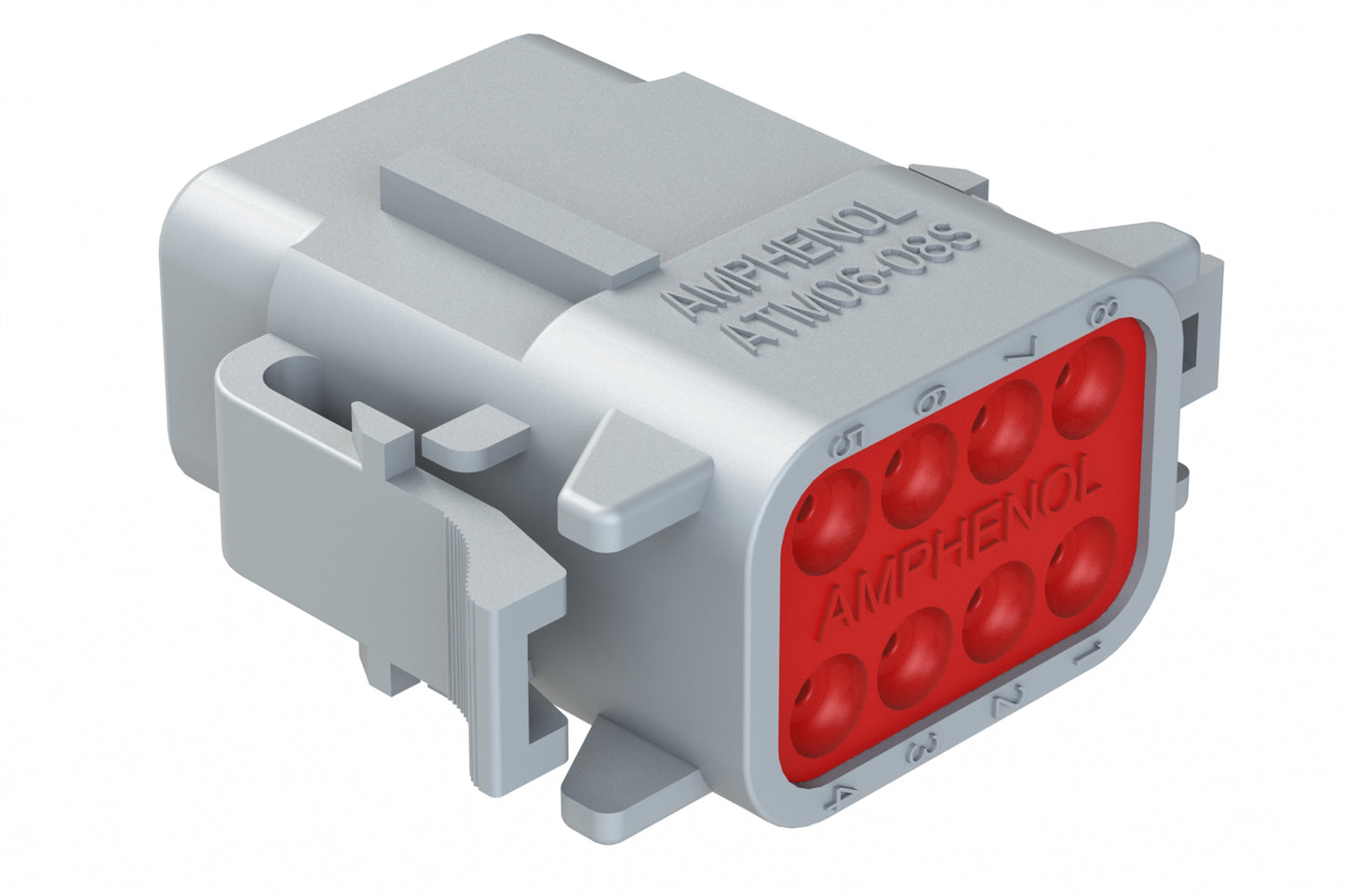 ATM06-08SA 8-Way Plug, Female Connector with A Position Key. DTM06-08SA