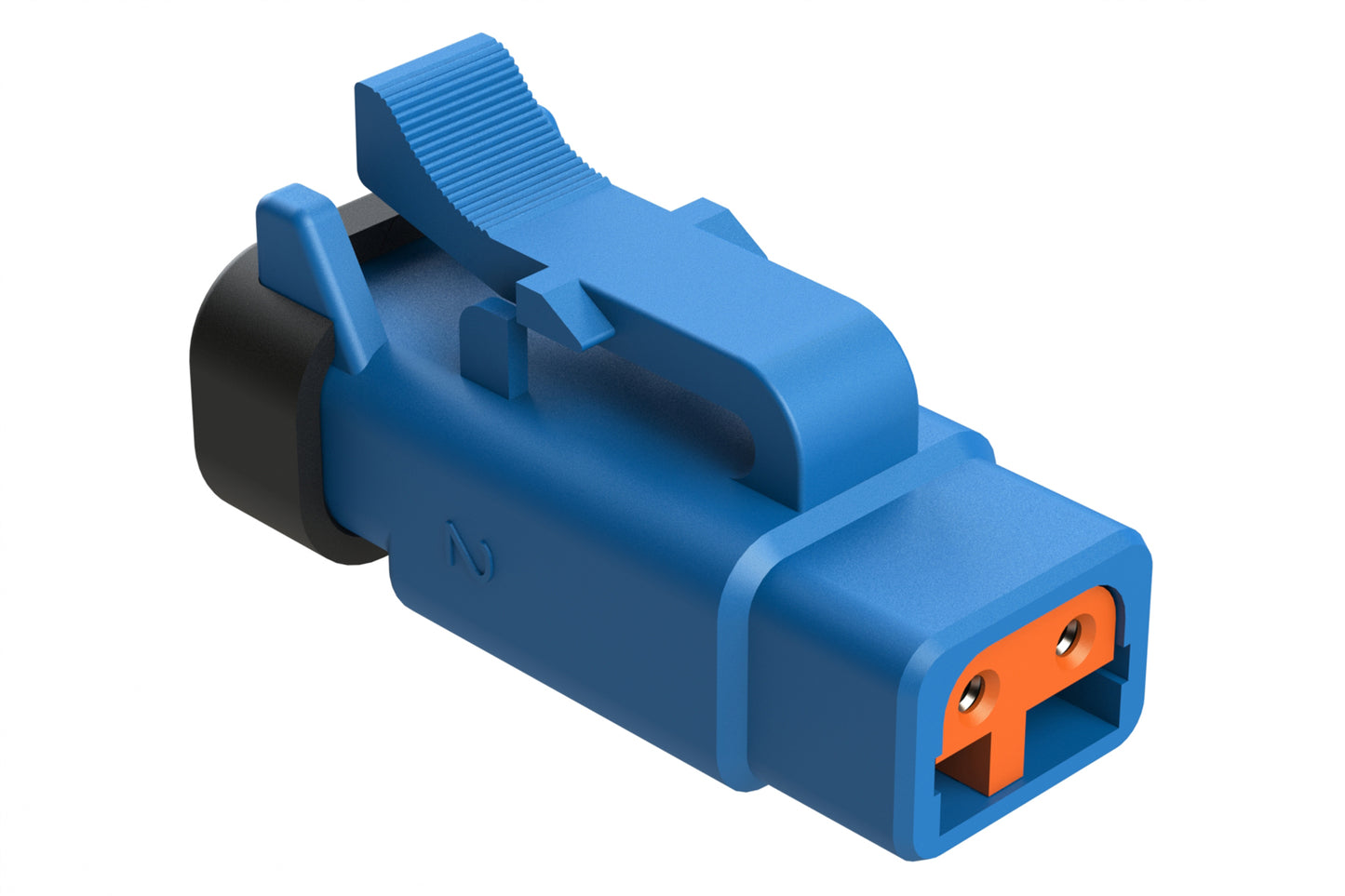 ATM06-2S-R120BLU 2-Way Plug, 120 OHM, 1/2W, Blue, endcap. Contacts & Wedgelock included