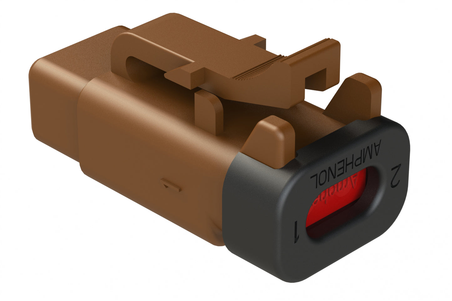 ATM06-2S-R120BRN 2-Way Plug, 120 OHM, 1/2W, Brown, endcap. Contacts & Wedgelock included