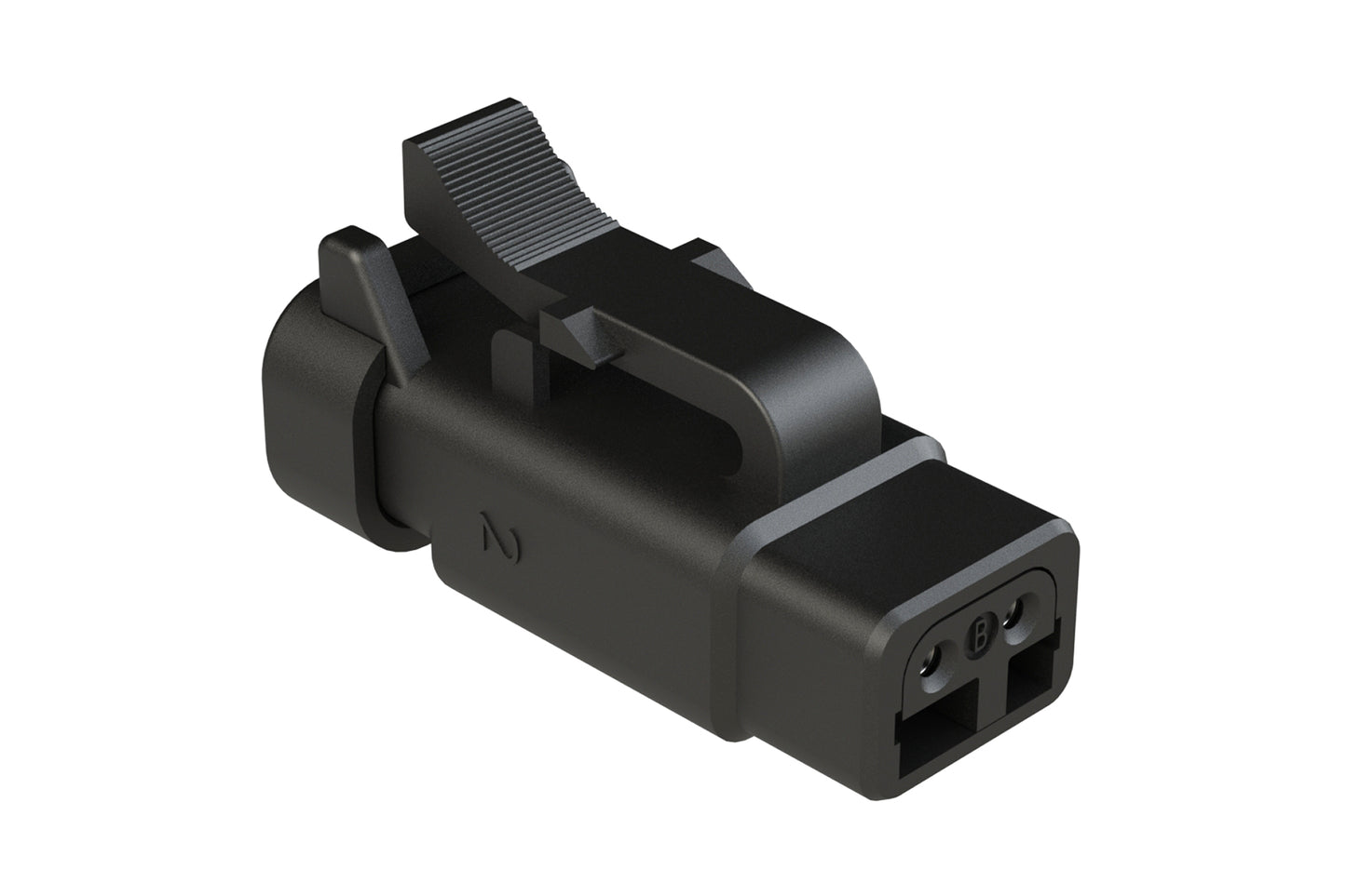 ATM06-2S-RB120BK 2-Way Plug, B key, 120 OHM Resistor, Black. DTM06-2S-EP10
