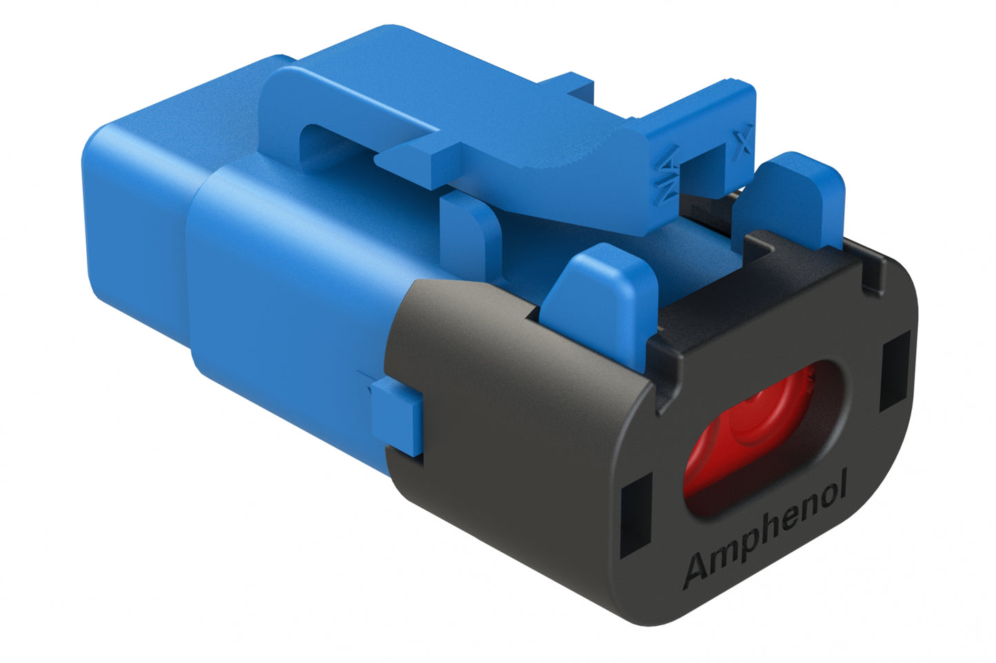 ATM06-2S-SF01BLU 2 Position Plug, Socket, Snap-Fit End Cap, Blue