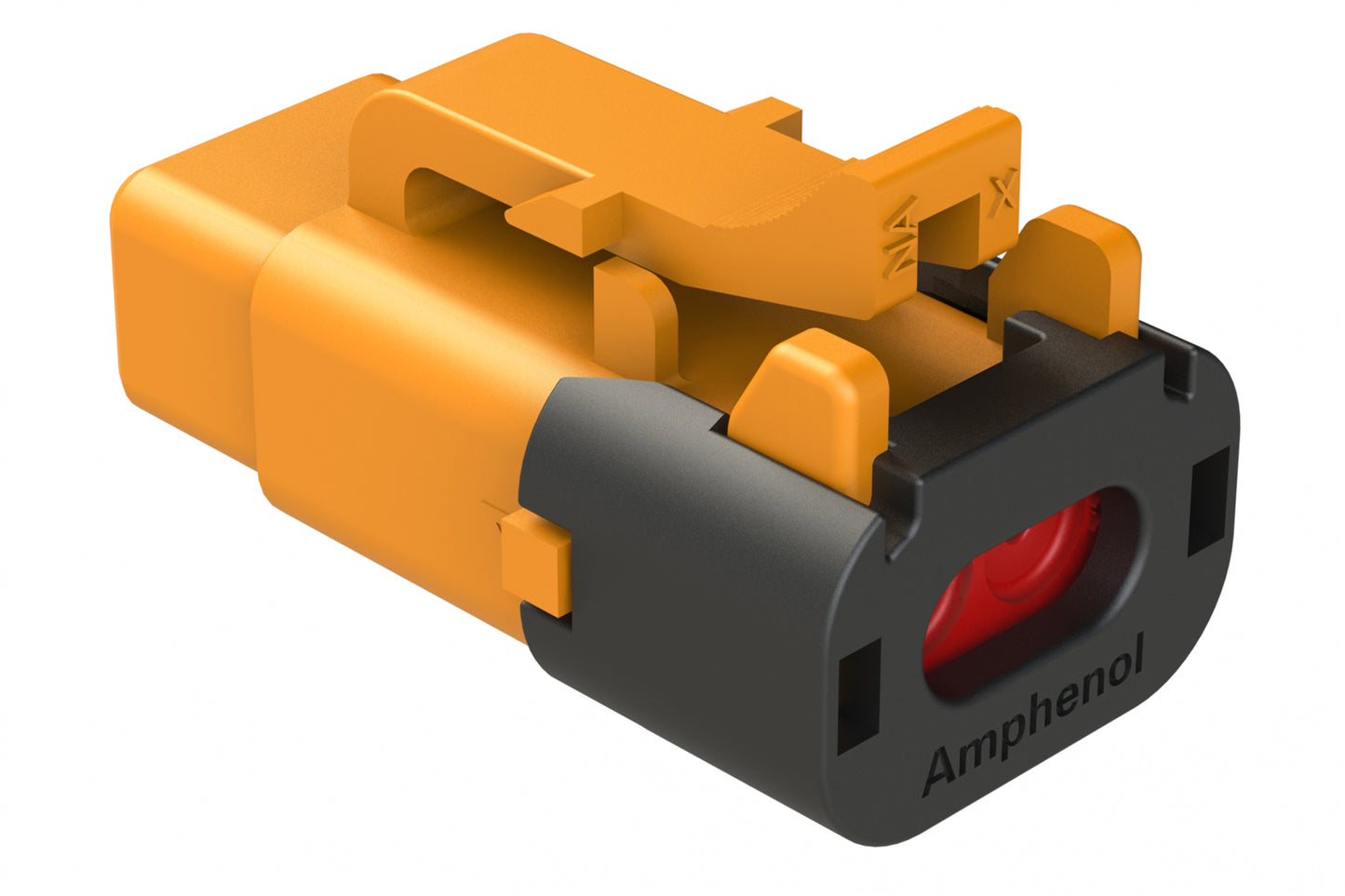 ATM06-2S-SF01ORG 2 Position Plug, Socket, Snap-Fit End Cap, Orange